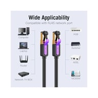 Патч-корд 0.5м, S/FTP cat 7 RJ-45 black Vention (ICDBD) - фото 4