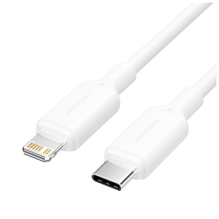 Дата кабель USB-C to Lightning 1.0m 3A white Vention (LAKWF) - фото 1