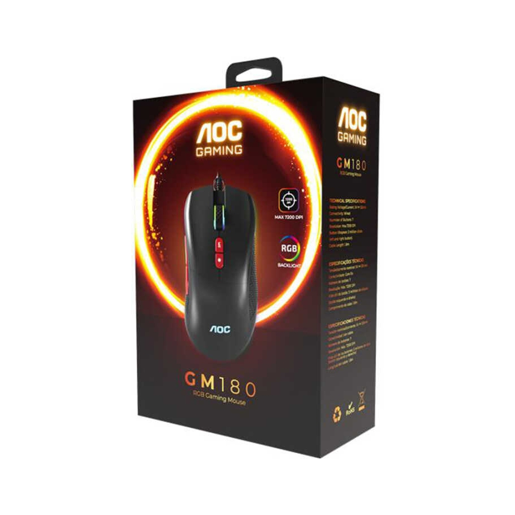 Мишка AOC GM180B LED USB Black (GM180B/LA) - фото 2 Мишка AOC GM180B LED USB Black (GM180B/LA) - фото 2