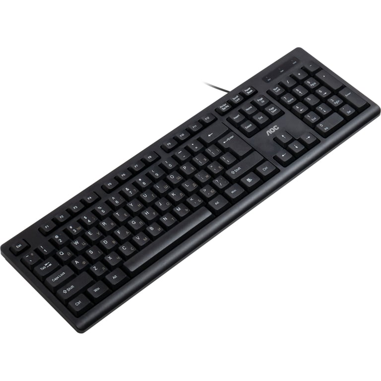 Клавіатура AOC KB100B USB UA Black (KB100B/97) - фото 3
