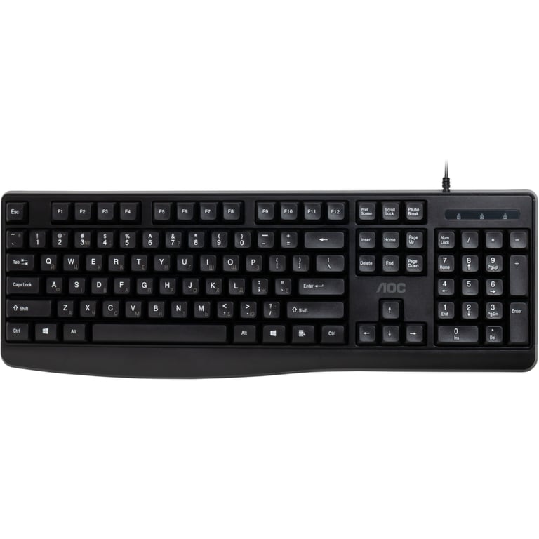 Клавіатура AOC KB120B USB UA Black (KB120B/97) - фото 1