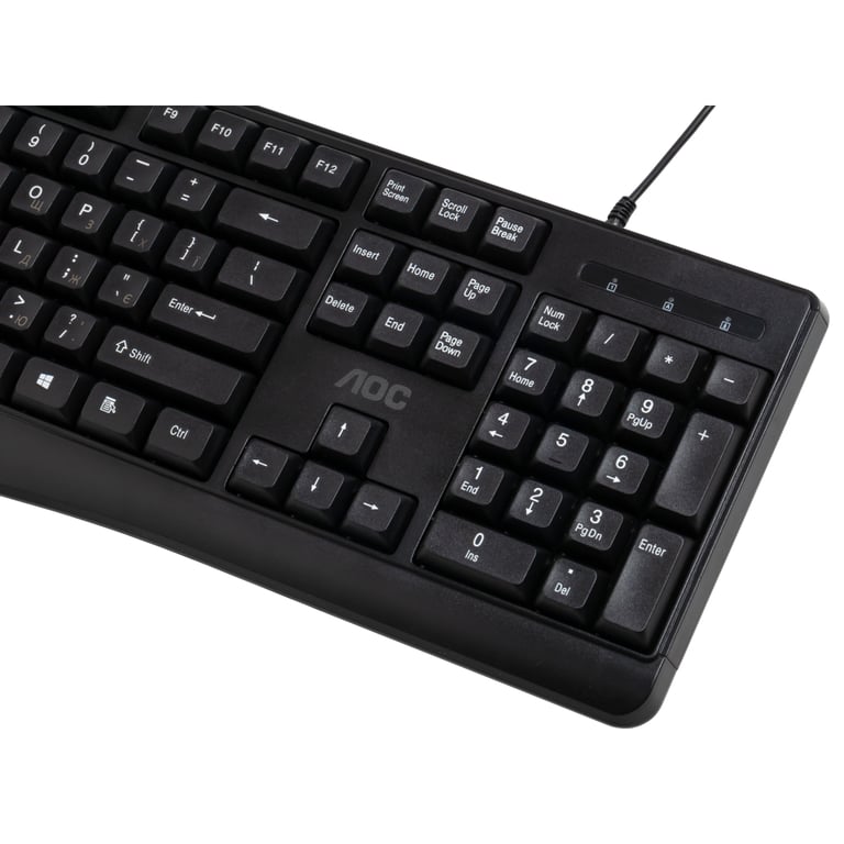 Клавіатура AOC KB120B USB UA Black (KB120B/97) - фото 5