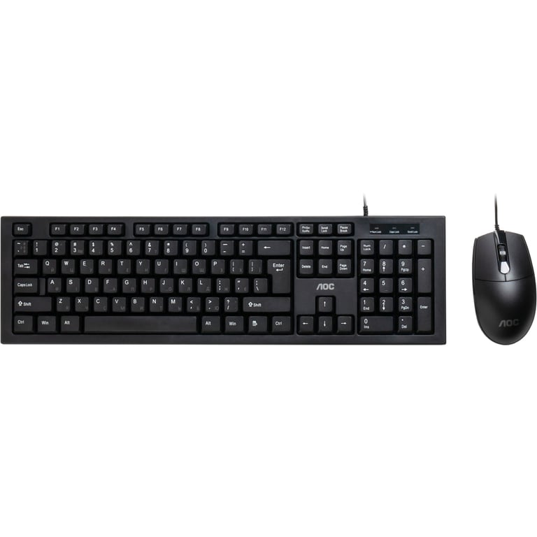 Комплект AOC KM160B USB UA Black (KM160B/97) - фото 1