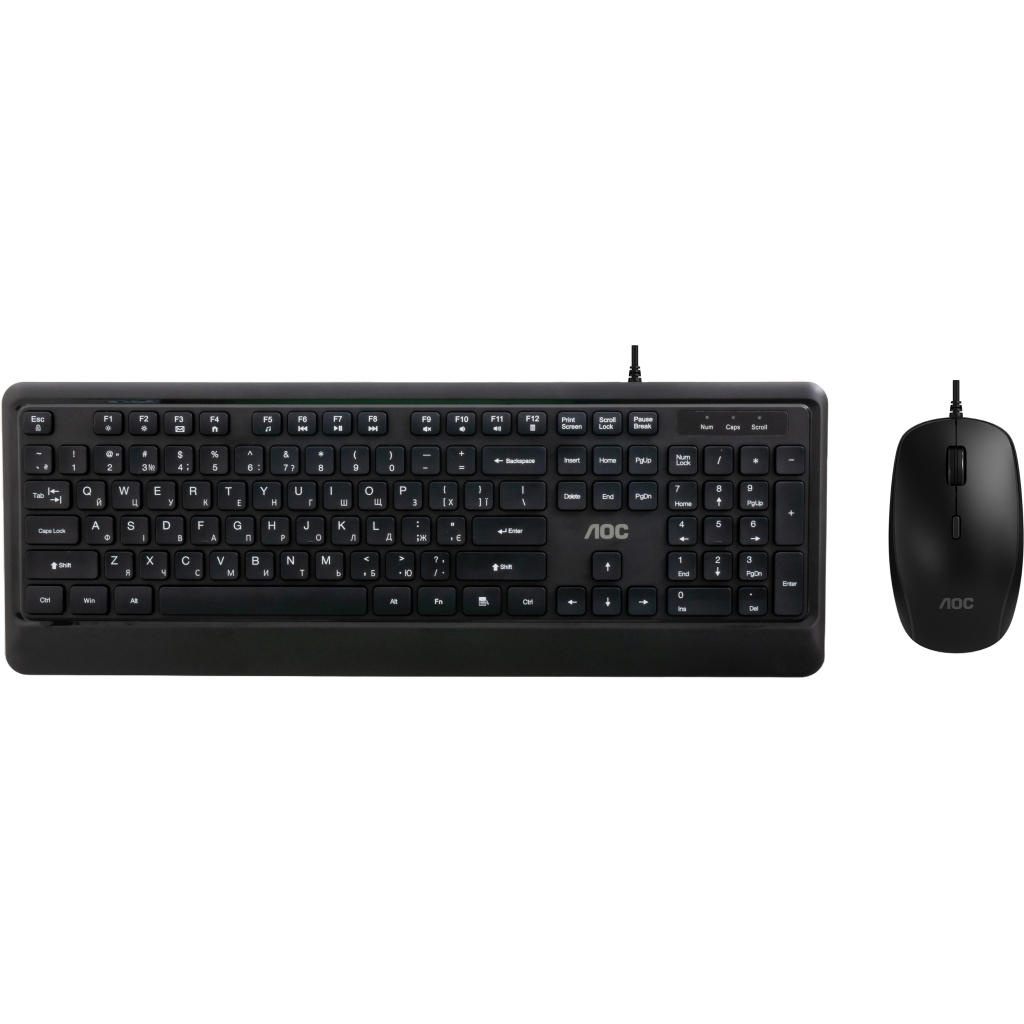 Комплект AOC KM220B USB UA Black (KM220B/97) - фото 1