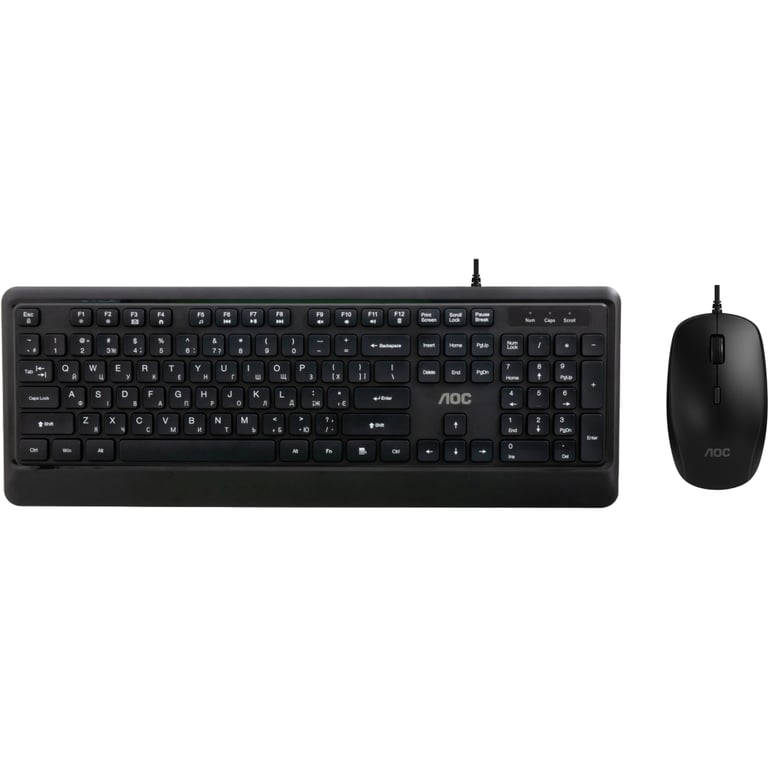 Комплект AOC KM220B USB UA Black (KM220B/97) - фото 1