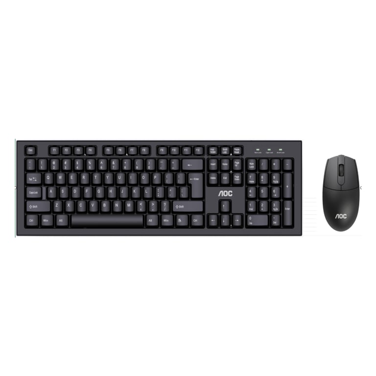 Комплект AOC KM210B Wireless UA Black (KM210B/97) - фото 1