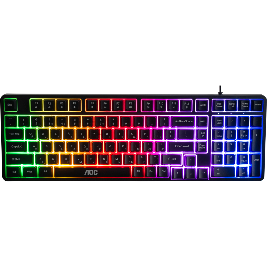 Клавіатура AOC GK116B LED USB UA Black (GK116B/97) - фото 1