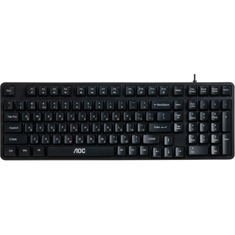 Клавіатура AOC GK116B LED USB UA Black (GK116B/97) - фото 3
