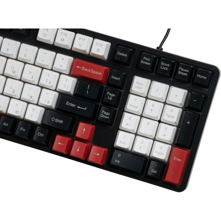 Клавіатура AOC GK116H1 LED USB UA White/Red/Black (GK116H1/97) - фото 10