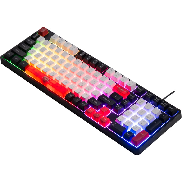 Клавіатура AOC GK116H1 LED USB UA White/Red/Black (GK116H1/97) - фото 2