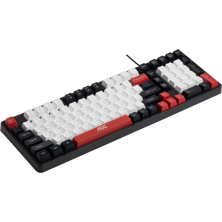 Клавіатура AOC GK116H1 LED USB UA White/Red/Black (GK116H1/97) - фото 4