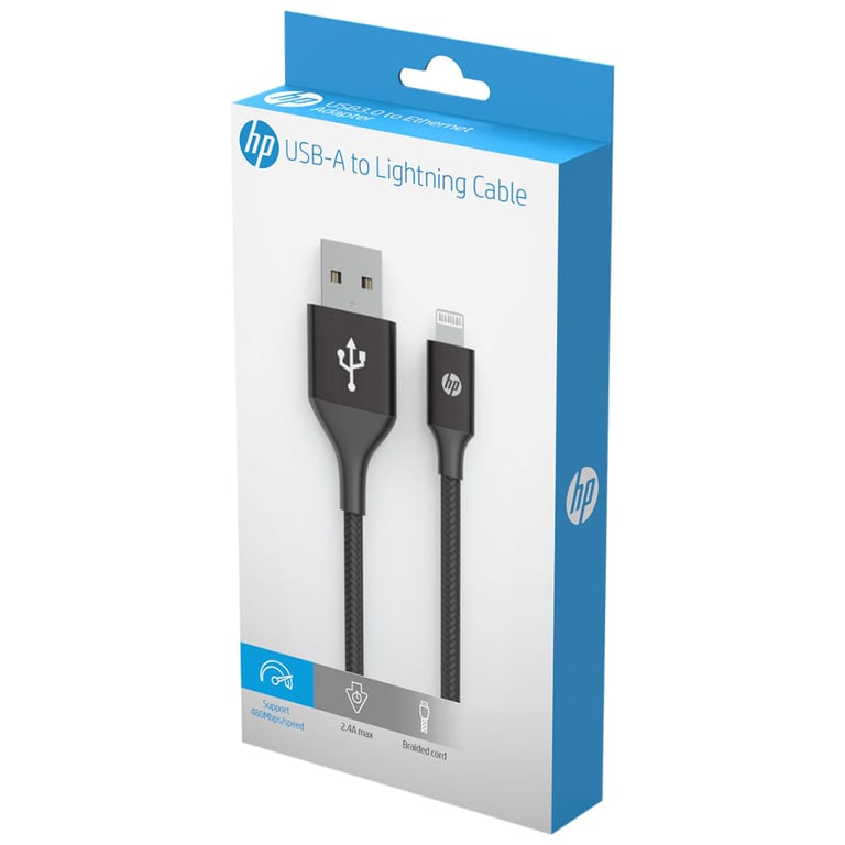 Дата кабель USB 2.0 AM to Lightning 1.0m 2.4A MFI HP (HP_DHC-MF100-1m) - фото 2