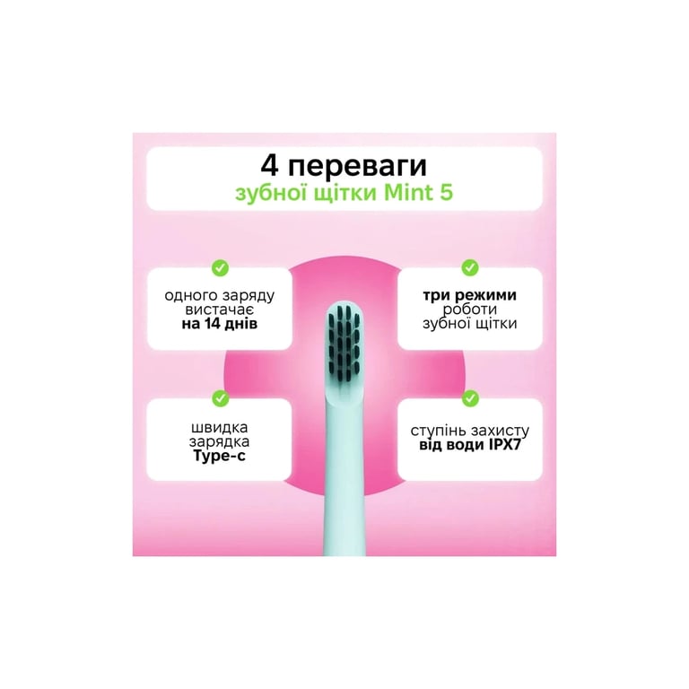 Електрична зубна щітка Enchen Mint5 Sonik Blue (MINT5-B) - фото 8