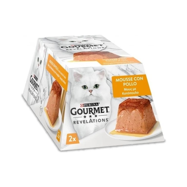 Паштет для котів Purina Gourmet Revelations мус з куркою 2х57 г (7613287070081) - фото 1
