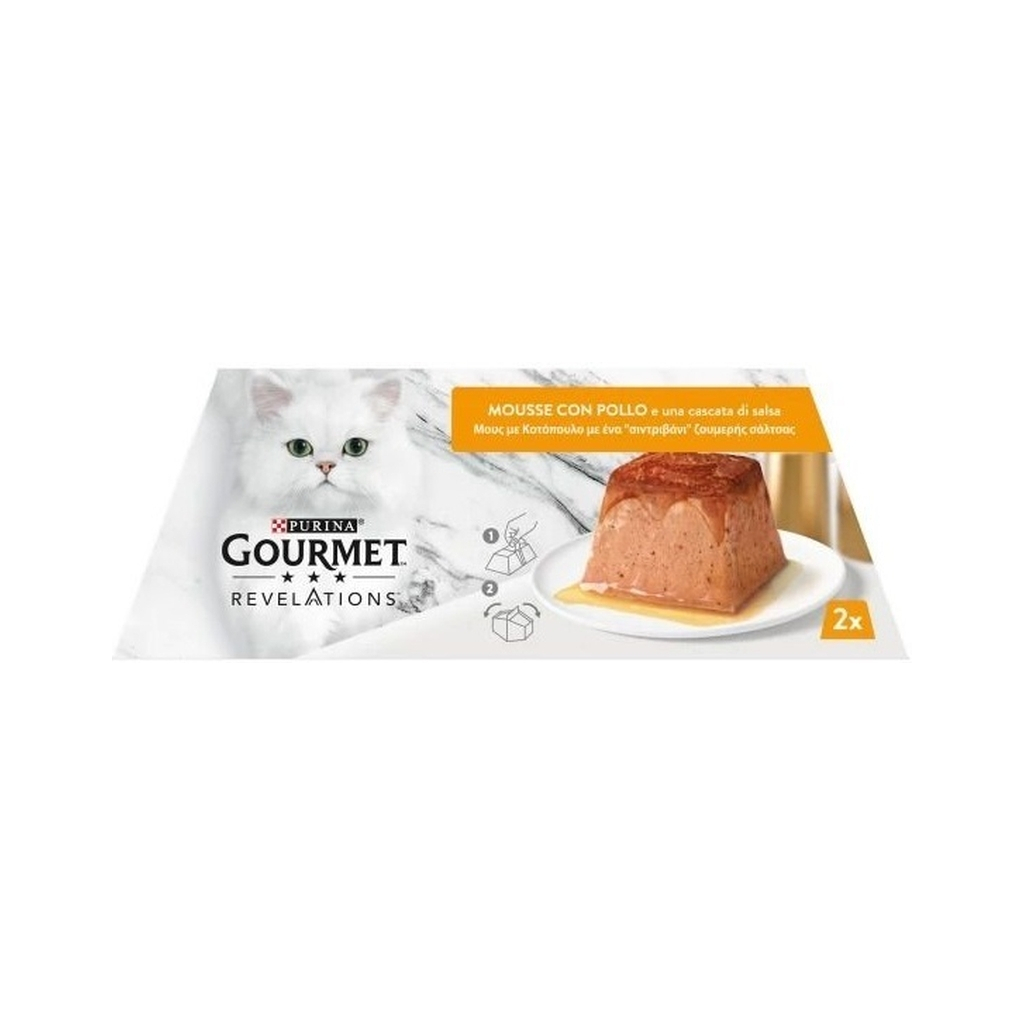 Паштет для котів Purina Gourmet Revelations мус з куркою 2х57 г (7613287070081) - фото 4 Паштет для котів Purina Gourmet Revelations мус з куркою 2х57 г (7613287070081) - фото 4