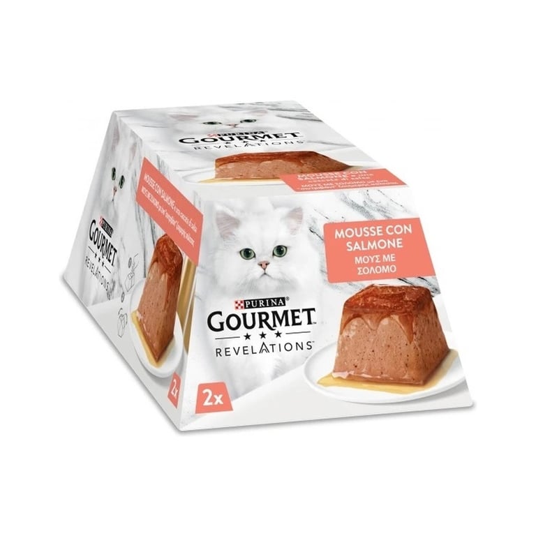 Паштет для котів Purina Gourmet Revelations мус з лососем 2х57 г (7613287071217) - фото 1