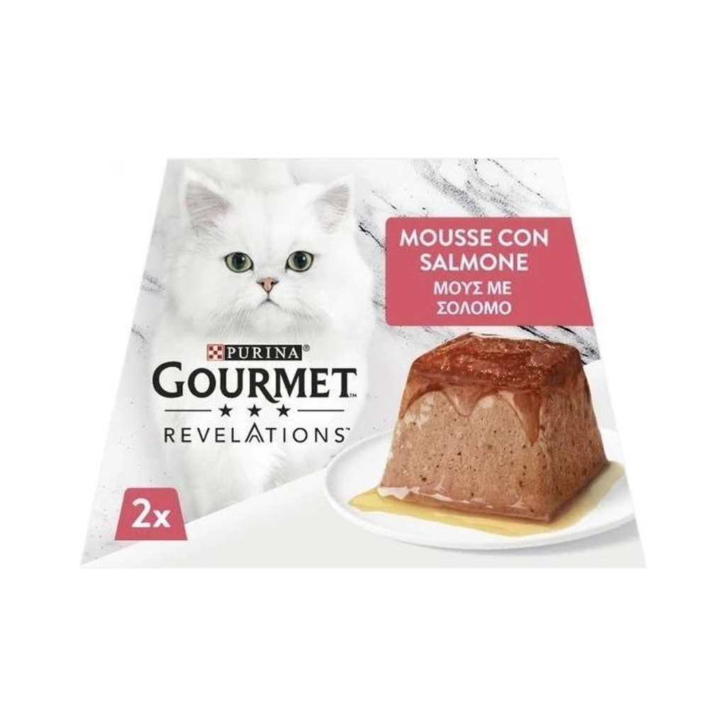 Паштет для котів Purina Gourmet Revelations мус з лососем 2х57 г (7613287071217) - фото 2 Паштет для котів Purina Gourmet Revelations мус з лососем 2х57 г (7613287071217) - фото 2