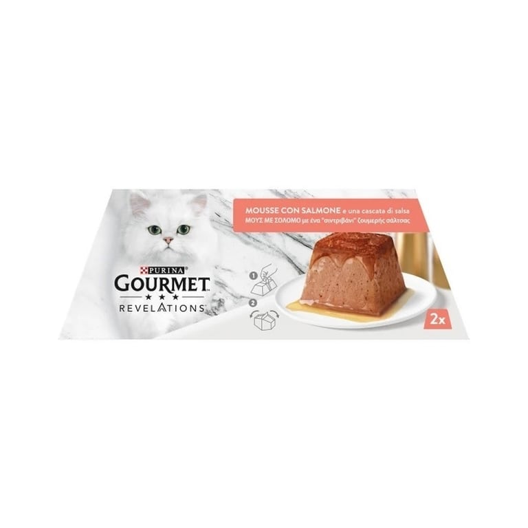Паштет для котів Purina Gourmet Revelations мус з лососем 2х57 г (7613287071217) - фото 4