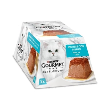 Паштет для котів Purina Gourmet Revelations мус з тунцем 2х57 г (8445291938014) - фото 1