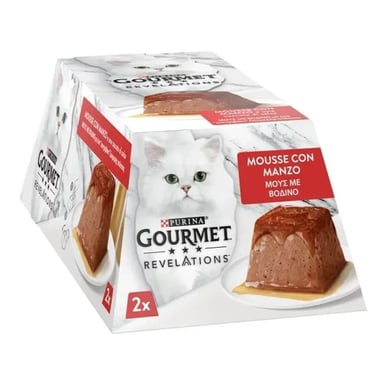 Паштет для котів Purina Gourmet Revelations мус з яловичиною 2х57 г (7613287070005) - фото 1