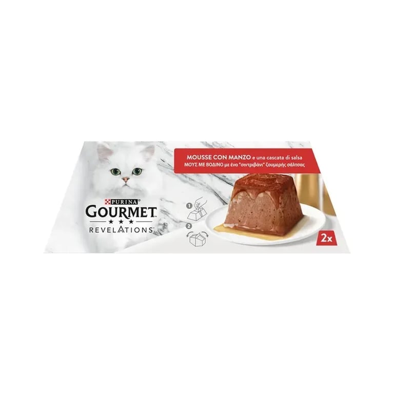 Паштет для котів Purina Gourmet Revelations мус з яловичиною 2х57 г (7613287070005) - фото 4