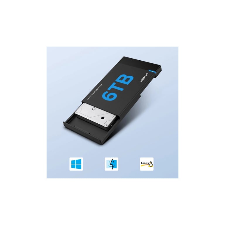 Кишеня зовнішня Ugreen USB 3.0 to M.2 SATA SSD US221 black (30848) - фото 7