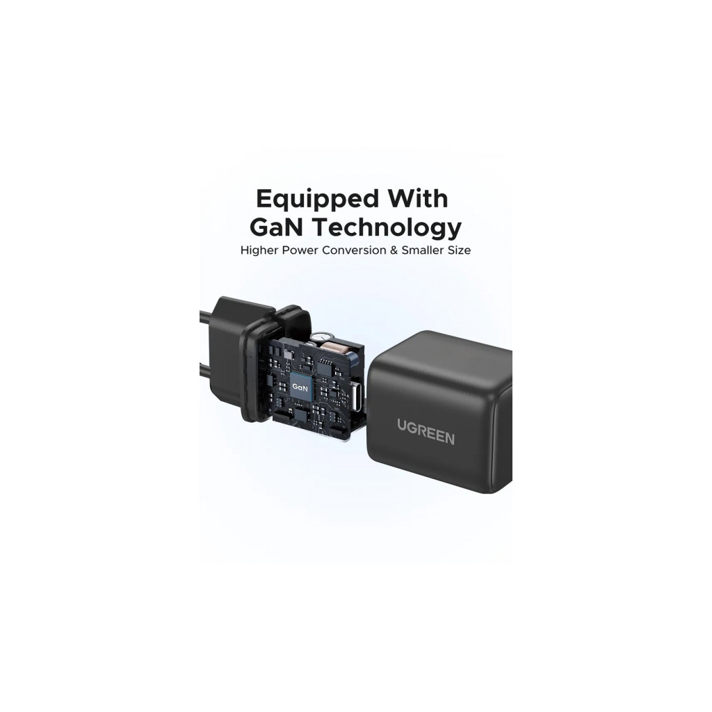 Зарядний пристрій Ugreen USB-C PD20W GaN X512 gray (55528) - фото 7 Зарядний пристрій Ugreen USB-C PD20W GaN X512 gray (55528) - фото 7