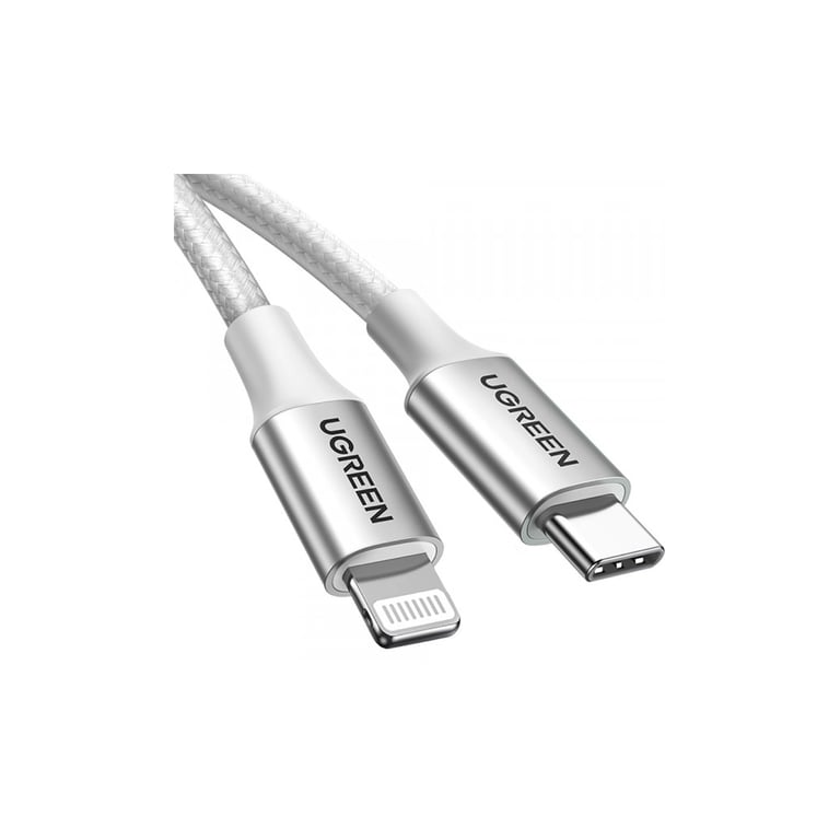 Дата кабель USB-C to Lightning 1.0m 3A 60W US304 white Ugreen (70523) - фото 3