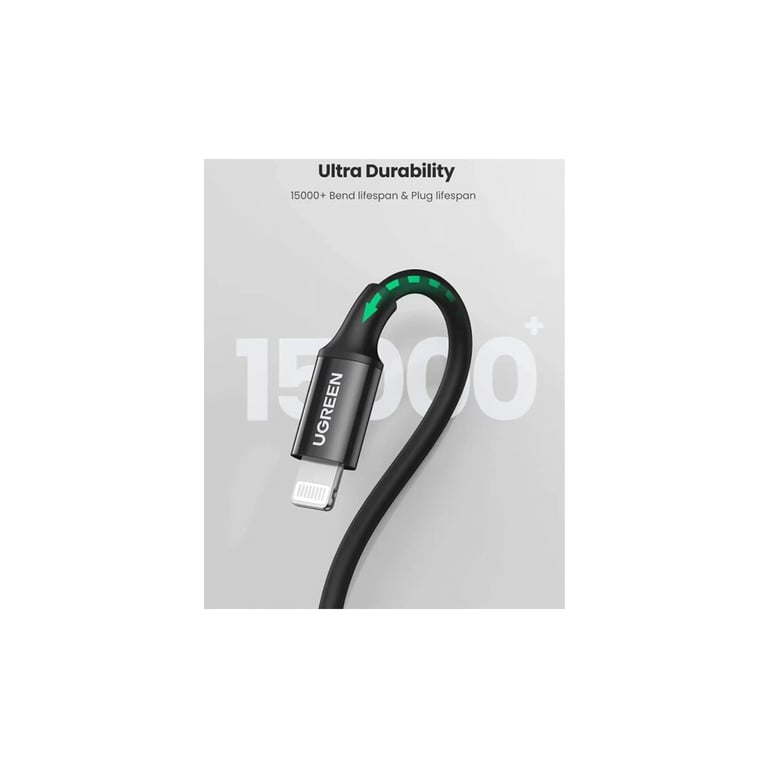 Дата кабель USB-C to Lightning 2.0m 3A US171 black Ugreen (60752) - фото 3