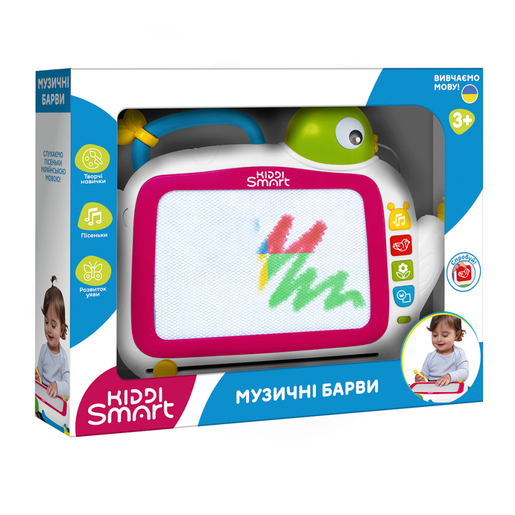 Розвиваюча іграшка Kiddi Smart Магнітна дошка - Музичні барви (DM909-UA) - фото 2 Розвиваюча іграшка Kiddi Smart Магнітна дошка - Музичні барви (DM909-UA) - фото 2