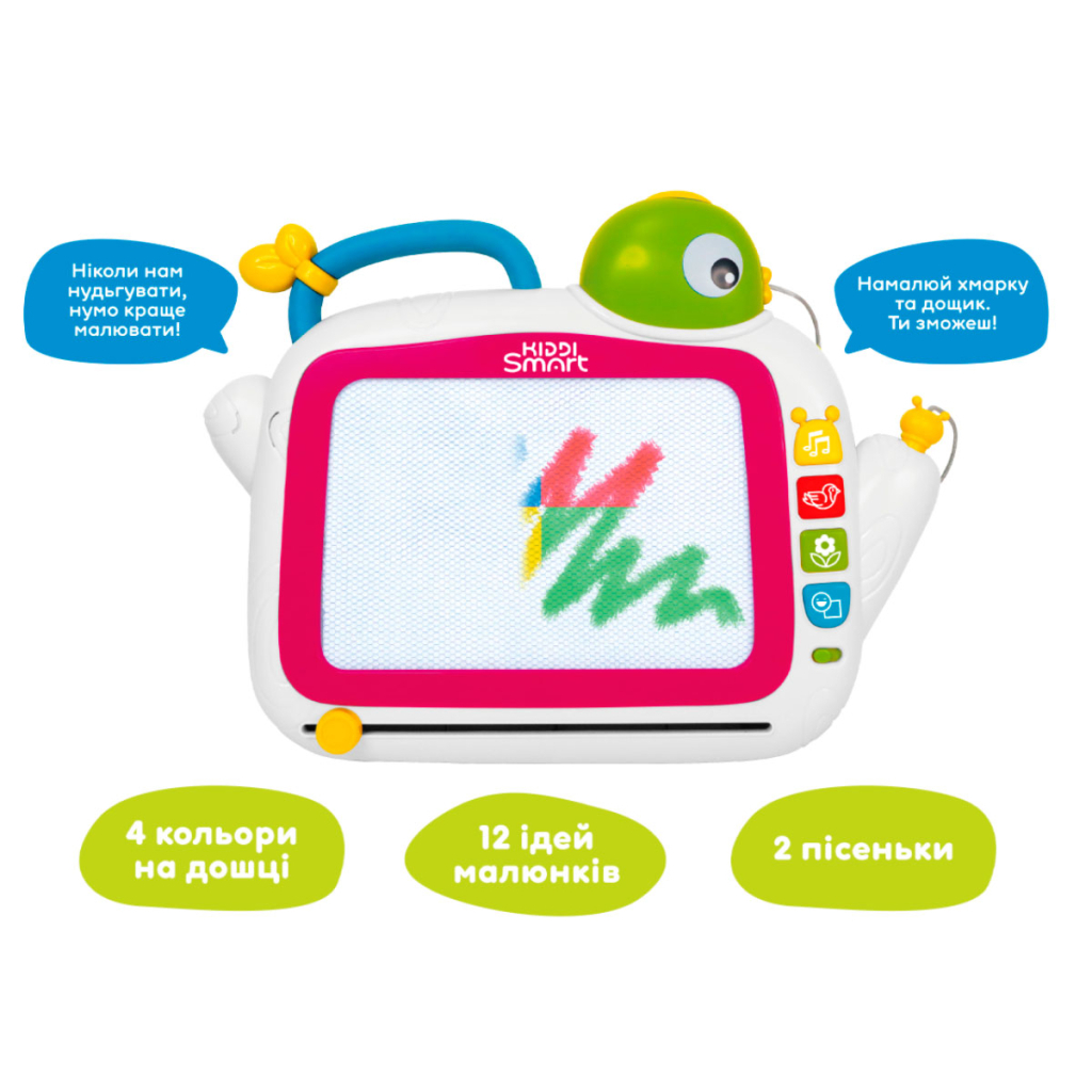 Розвиваюча іграшка Kiddi Smart Магнітна дошка - Музичні барви (DM909-UA) - фото 3 Розвиваюча іграшка Kiddi Smart Магнітна дошка - Музичні барви (DM909-UA) - фото 3