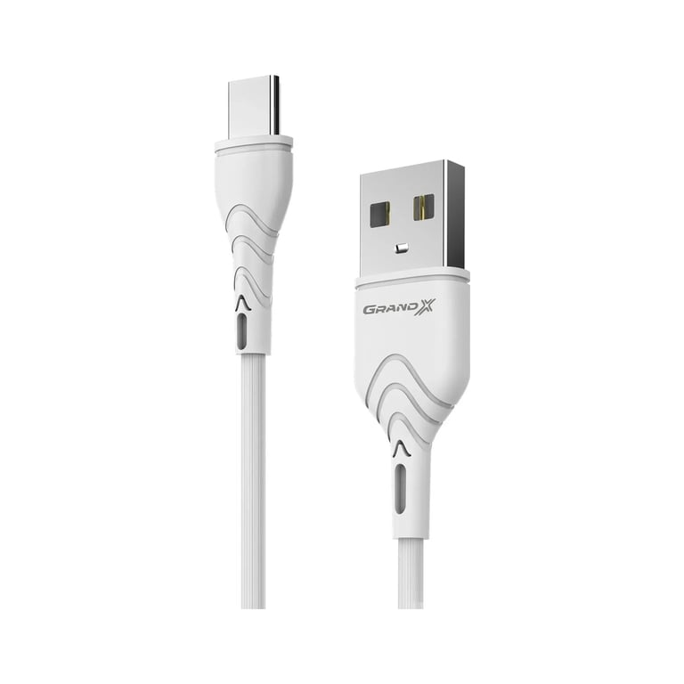 Зарядний пристрій Grand-X Quick Charge QС3.0, + cable USB -> Type C 1m white (CH-550WT) - фото 2