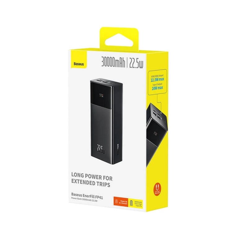 Батарея універсальна Baseus EnerFill FP41 30000mAh 22,5W PD QC black (E0027K00) - фото 5