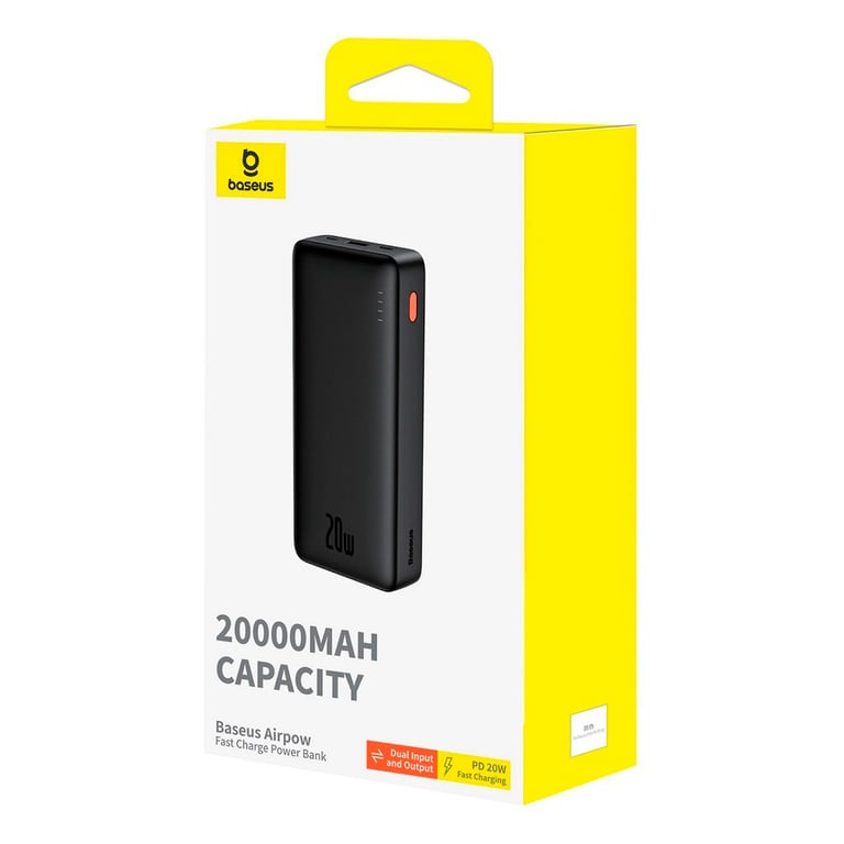 Батарея універсальна Baseus Airpow 20000mAh 20W PD/3.0, QC/3.0, black (P10022804113-00) - фото 7