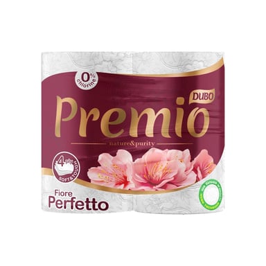 Туалетний папір Диво Premio Fiore Perfetto 4 шари 4 рулони (4820003833100) - фото 1