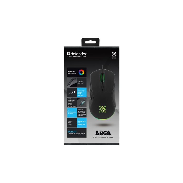 Мишка Defender Arga GM-049 USB Black (52049) - фото 4