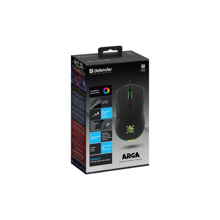 Мишка Defender Arga GM-049 USB Black (52049) - фото 5