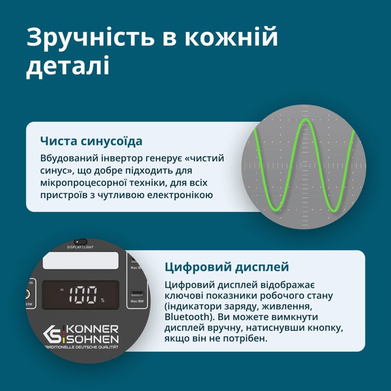 Зарядна станція Konner&Sohnen KS500PS 500W 448Wh (KS500PS) - фото 9