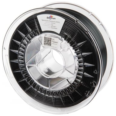 Пластик для 3D-принтера Spectrum PET-G Premium 1.75mm DEEP BLACK 1kg (RAL 9017) (80056) - фото 1