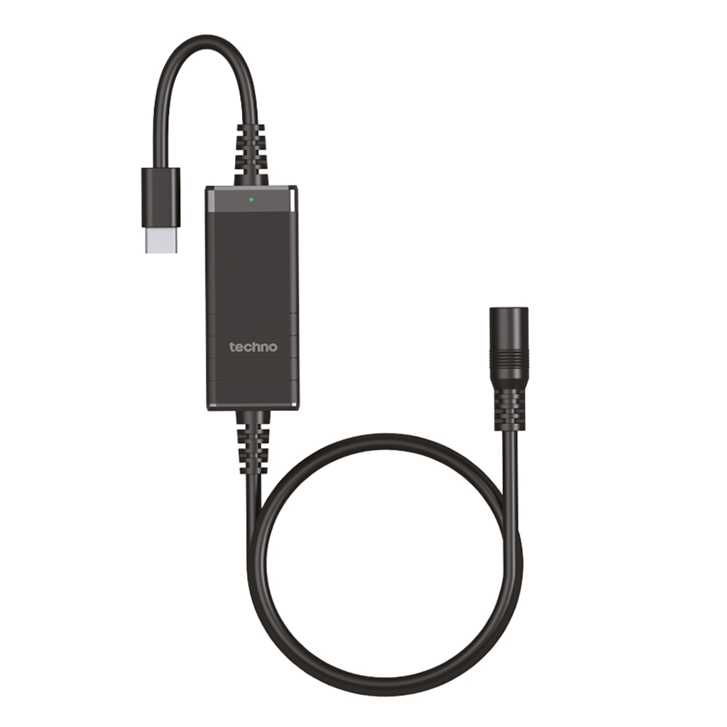 Кабель живлення USB-C to DC 100W universal black techno (UC-100W)