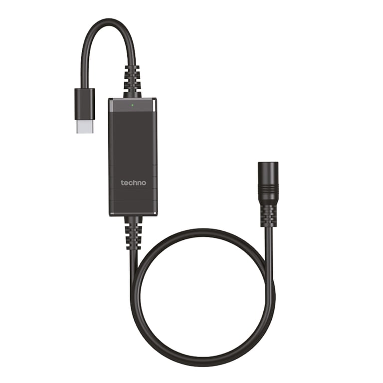 Кабель живлення USB-C to DC 100W universal black techno (UC-100W) - фото 1