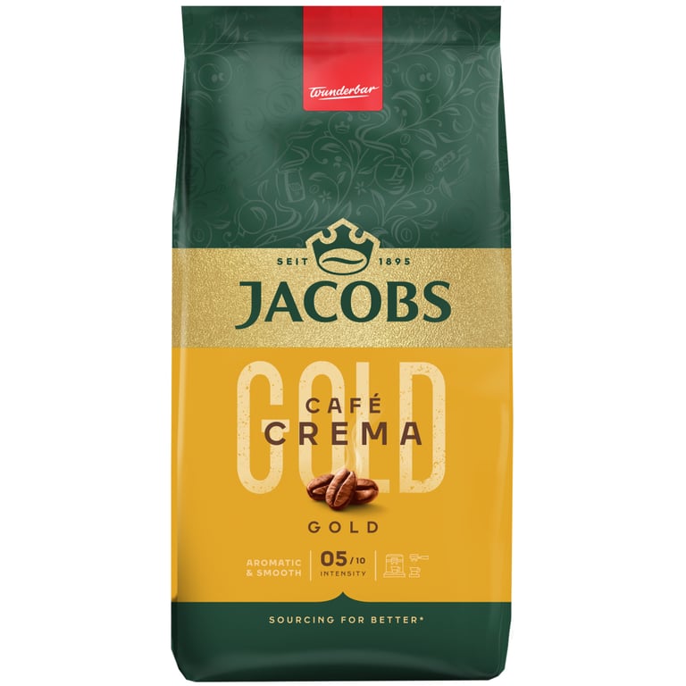 Кава Jacobs Crema Gold в зернах 1 кг (8711000539217) - фото 1