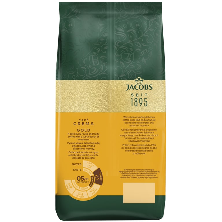 Кава Jacobs Crema Gold в зернах 1 кг (8711000539217) - фото 3
