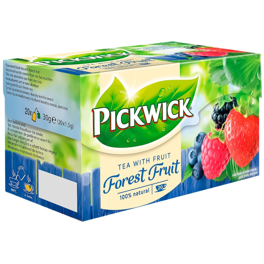 Чай Pickwick G чорний з шматочками лісових ягід 20x1.5 г (8711000564332) - фото 1