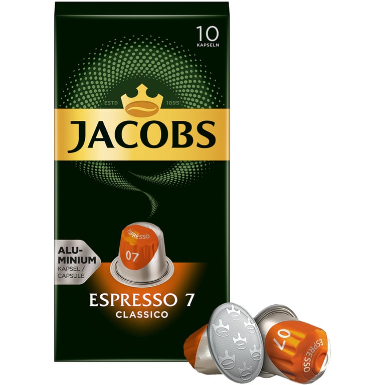 Кава Jacobs Espresso 7 Classico в капсулах сумісні з Nespresso 10 шт (8711000371176) - фото 1