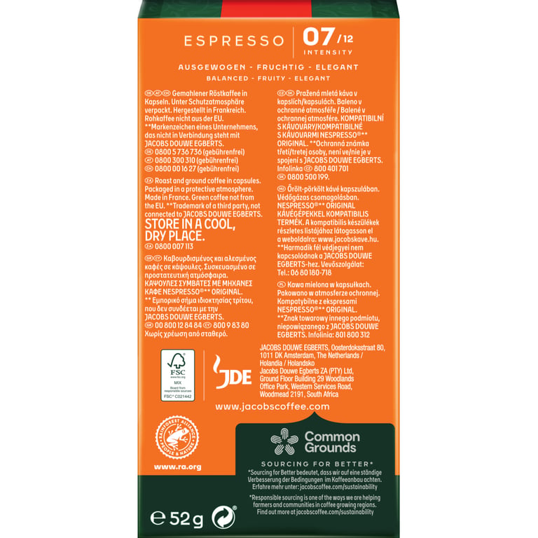 Кава Jacobs Espresso 7 Classico в капсулах сумісні з Nespresso 10 шт (8711000371176) - фото 10