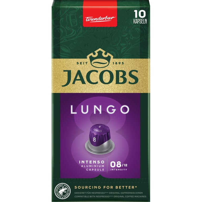 Кава Jacobs Lungo 8 Intenso в капсулах сумісні з Nespresso 10 шт (8711000371244) - фото 2