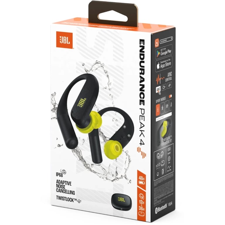 Навушники JBL Endurance Peak 4 Black/Lime (JBLENDUPEAK4BLKL) - фото 9