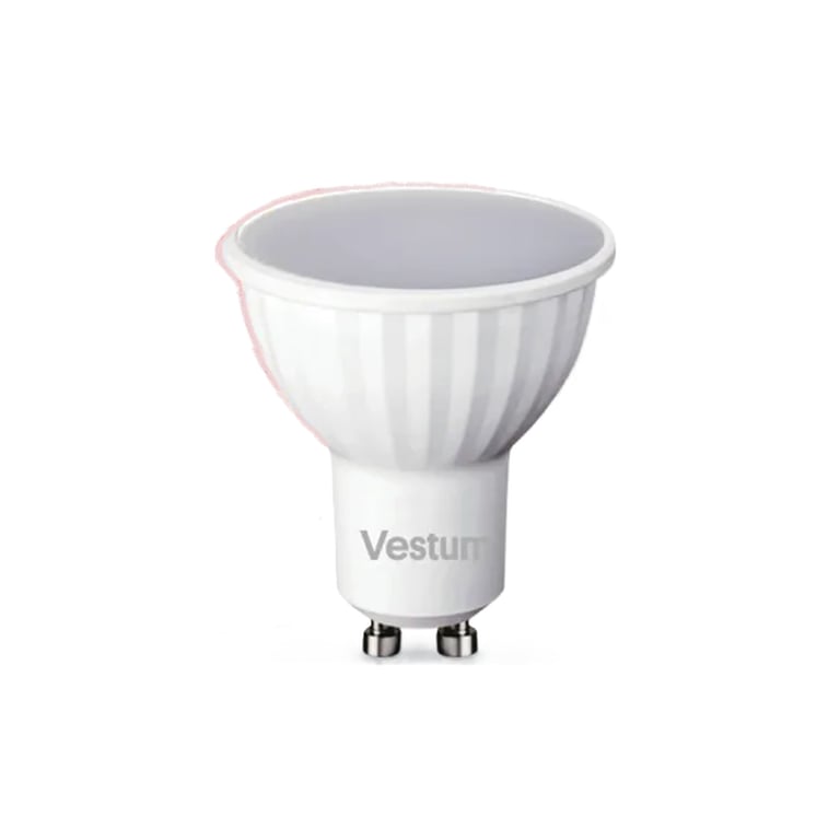 Лампочка Vestum MR16 6W 3000K 220V GU10 (1-VS-1505) - фото 1