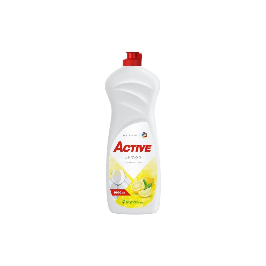 Засіб для ручного миття посуду Active PR Dishwashing Lemon 1 л (4820196010371) - фото 1 Засіб для ручного миття посуду Active PR Dishwashing Lemon 1 л (4820196010371) - фото 1